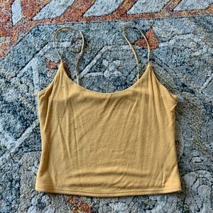 yellow crop top